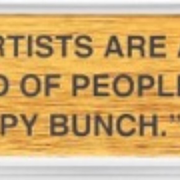 Wellspring Bob Ross Office Desk Sign -We Artists are A Different Breed of People - Picture 1 of 1
